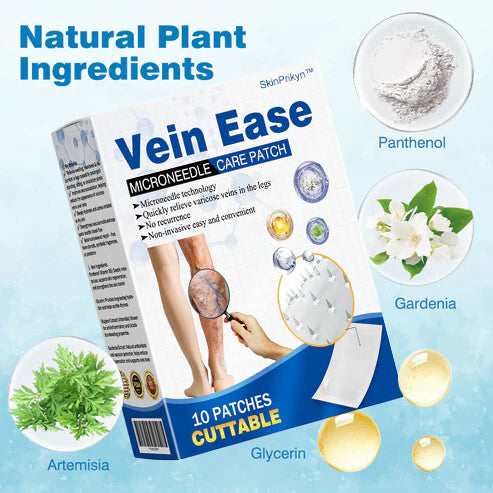 🔥Time-Limited Offer -SkinPrikyn™ Vein Ease Microneedle Care Patch - Cuttable (For Spider Veins, Varicose Veins, Swelling & Leg Fatigue)