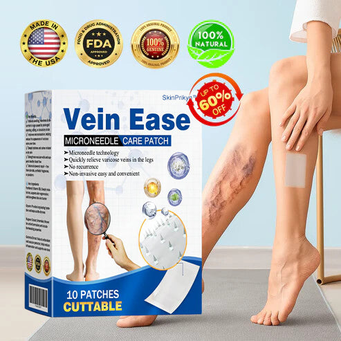 🔥Time-Limited Offer -SkinPrikyn™ Vein Ease Microneedle Care Patch - Cuttable (For Spider Veins, Varicose Veins, Swelling & Leg Fatigue)