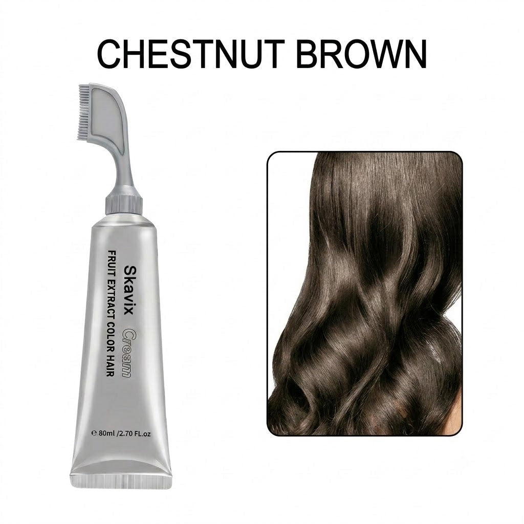 Fruit Hair Dye Cream, Covers Gray & Nourishes (With ZERO Damage!) ✨