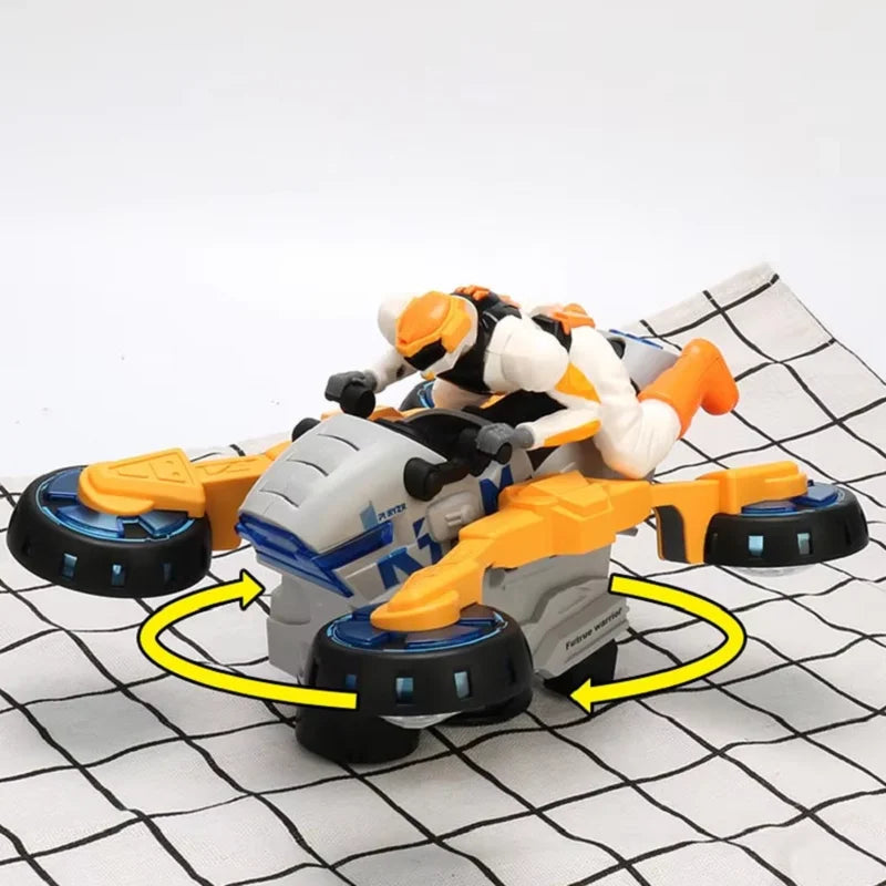 Electric Stunt Transformable Motorcycle Children Toy 360 Degree Rotating light Music Transformable Toy Car Christmas Gift