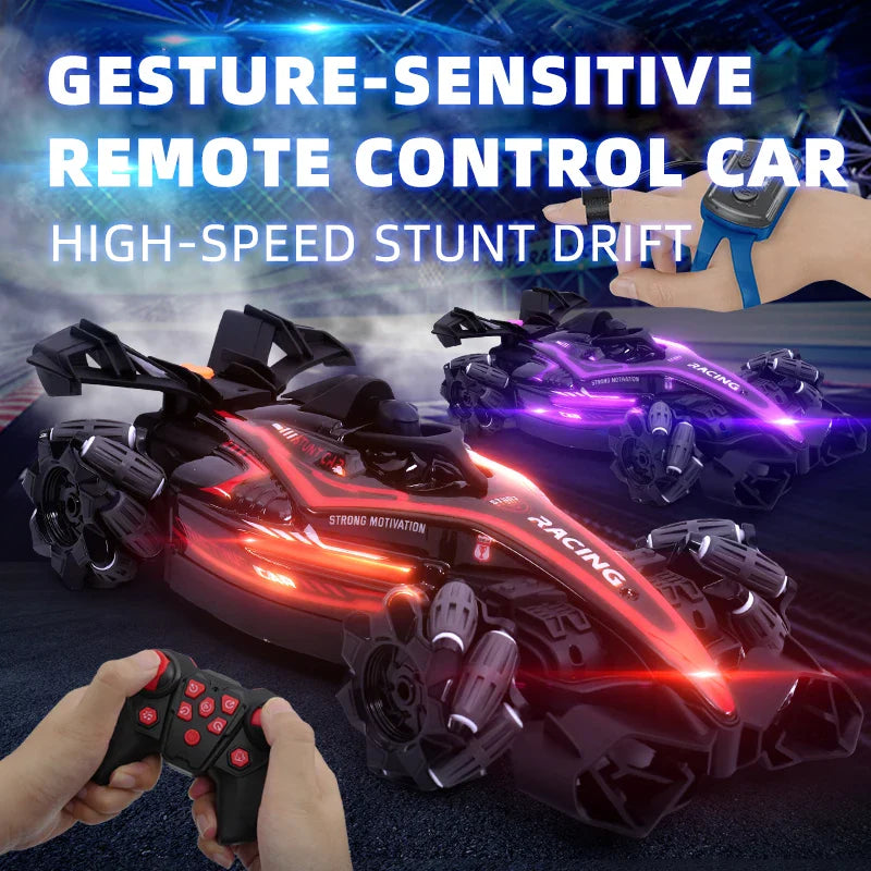 RC Car LED Light 2.4G Radio Remote Control Cars Sports High speed Drive Car RC Watch Gesture F1 Formula Racing Boys Toy Supercar