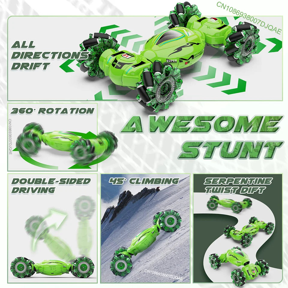 RC Stunt Car 2.4G Multifunctional Lights Remote Control Car Hand Gesture Vehicle Radio Controlled Machine Toys for Kid Gift