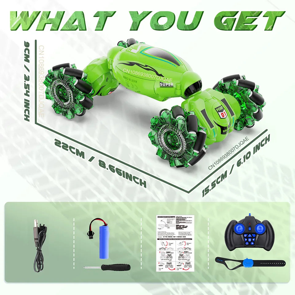 RC Stunt Car 2.4G Multifunctional Lights Remote Control Car Hand Gesture Vehicle Radio Controlled Machine Toys for Kid Gift