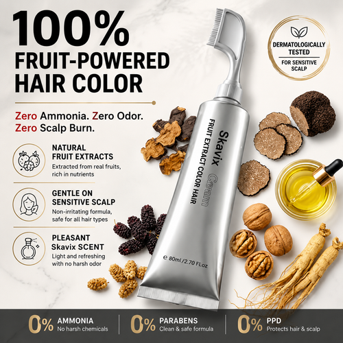 Fruit Hair Dye Cream, Covers Gray & Nourishes (With ZERO Damage!) ✨