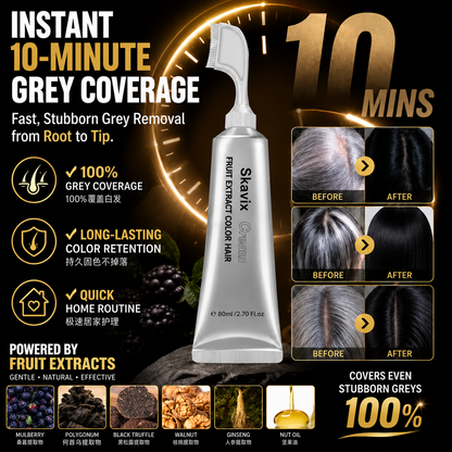 Fruit Hair Dye Cream, Covers Gray & Nourishes (With ZERO Damage!) ✨