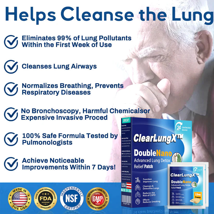 😽✨𝐎𝐟𝐟𝐢𝐜𝐢𝐚𝐥 𝐒𝐭𝐨𝐫𝐞:ClearLungX™ 𝐃𝐨𝐮𝐛𝐥𝐞𝐍𝐚𝐧𝐨 𝐀𝐝𝐯𝐚𝐧𝐜𝐞𝐝 𝐋𝐮𝐧𝐠 𝐃𝐞𝐭𝐨𝐱 𝐑𝐞𝐥𝐢𝐞𝐟 𝐏𝐚𝐭𝐜𝐡✨𝐅𝐃𝐀  𝐀𝐩𝐩𝐫𝐨𝐯𝐞𝐝