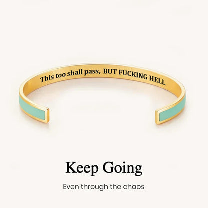 This Too Shall Pass Color Cuff Bracelet