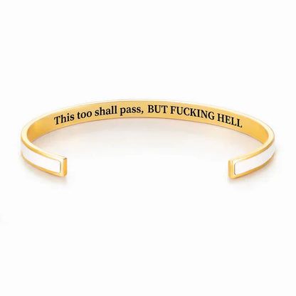 This Too Shall Pass Color Cuff Bracelet