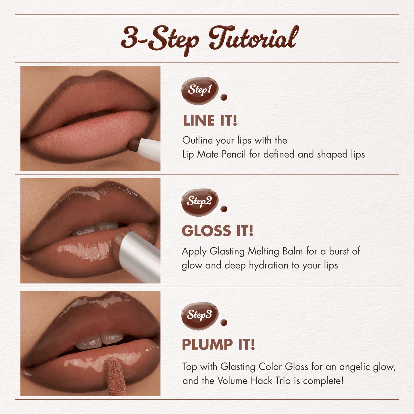 ✨✨The 3-Step Lip Volume Hack — Liner + Balm + Gloss
