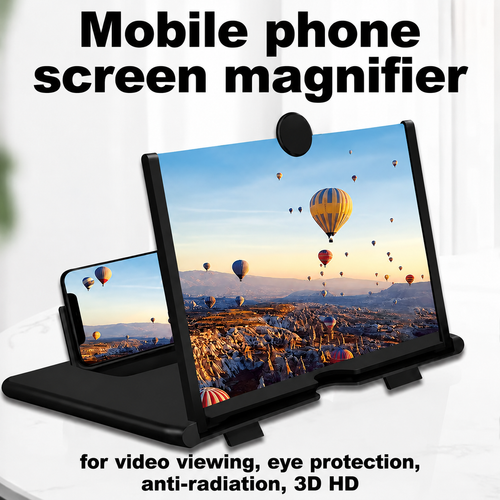 Mobile phone screen magnifier for video viewing, eye protection, anti-radiation, 3D HD